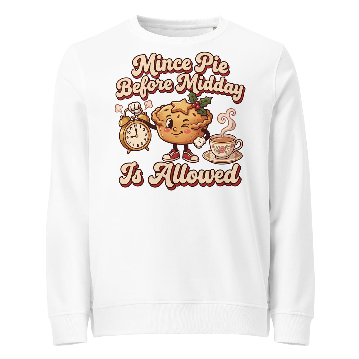 Mince Pie Before Midday Is Allowed Christmas Mid-Weight Sweatshirt - Ricki Robin