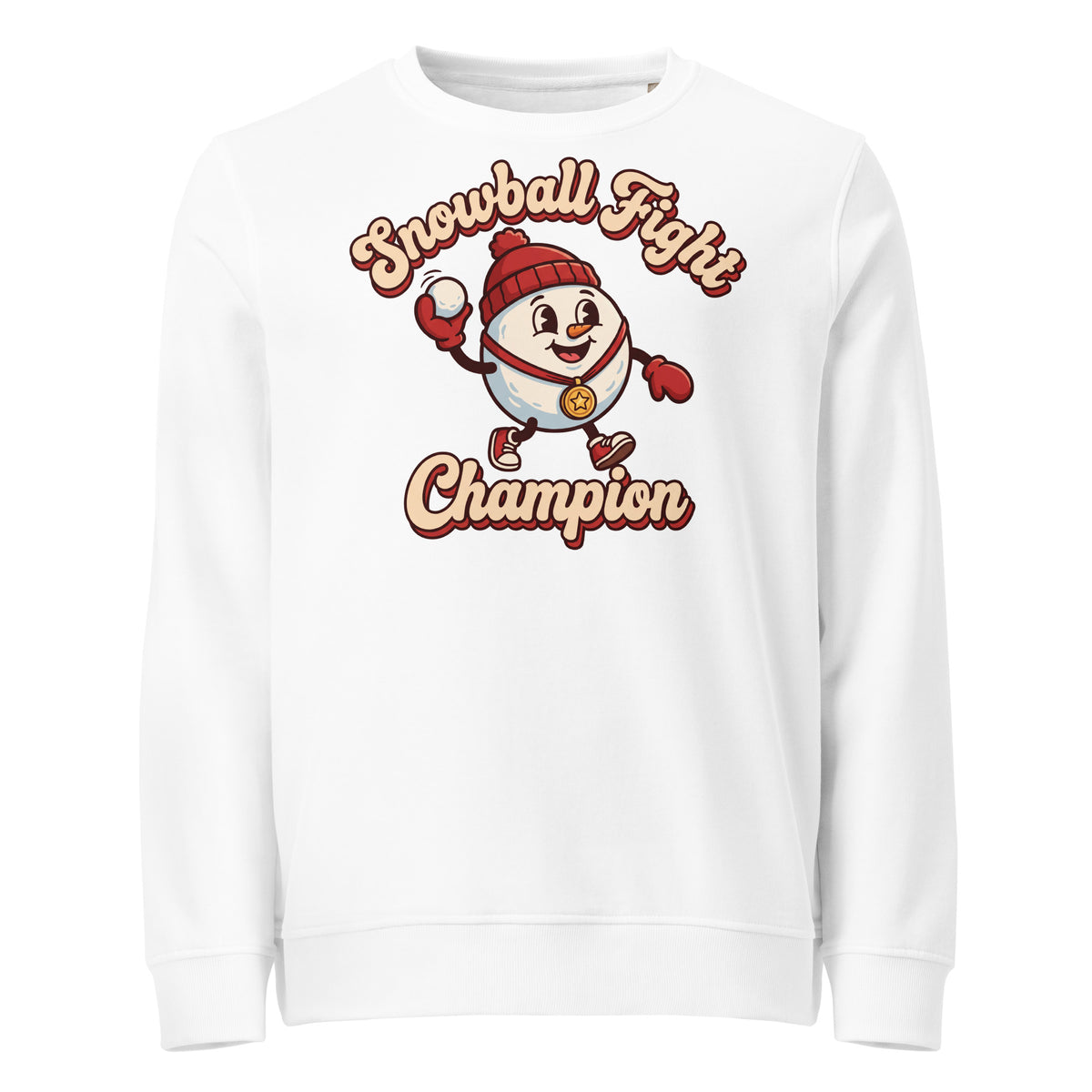 Snowball Fight Champion Christmas Mid-Weight Sweatshirt - Ricki Robin
