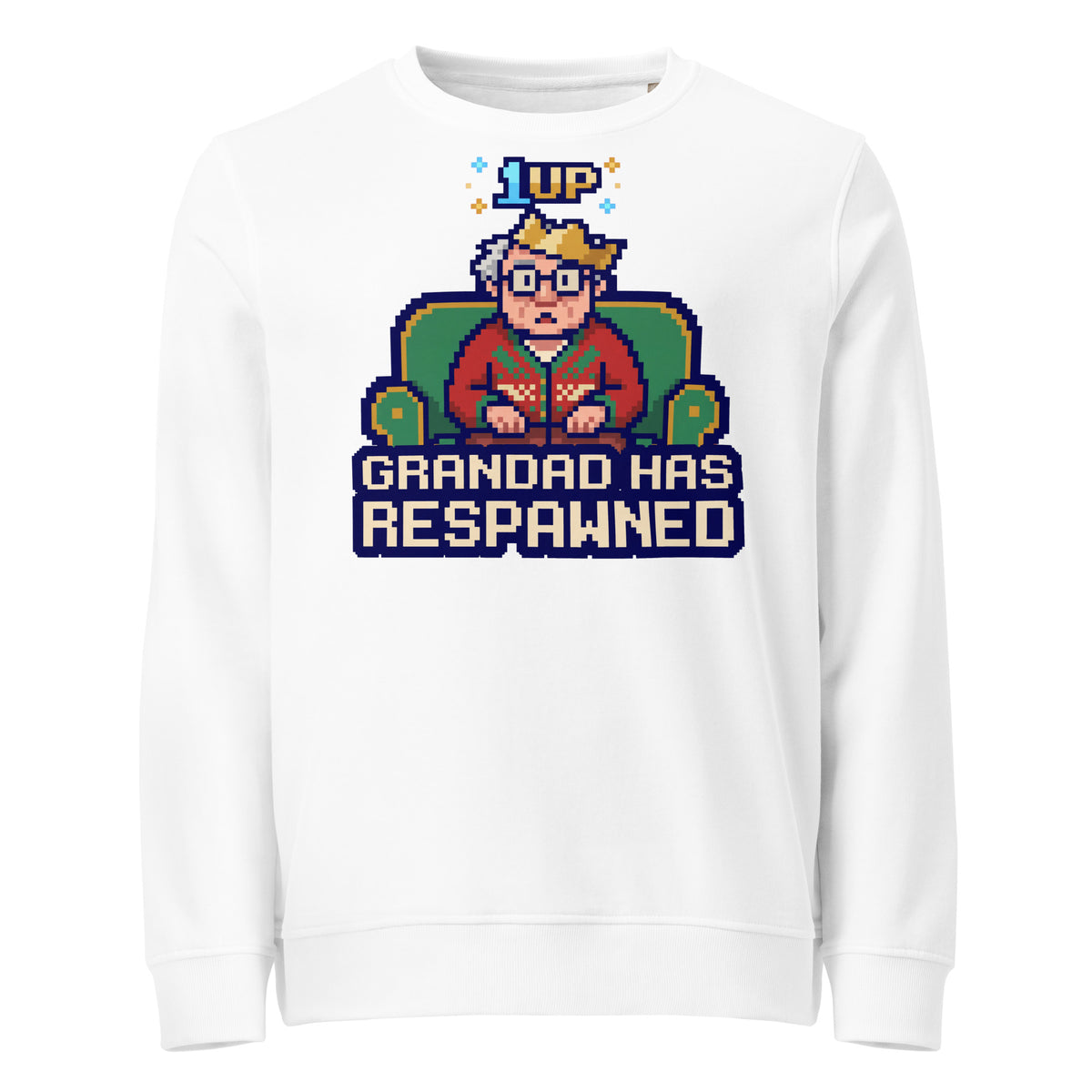 Grandad Has Respawned Christmas Mid-Weight Sweatshirt - Ricki Robin