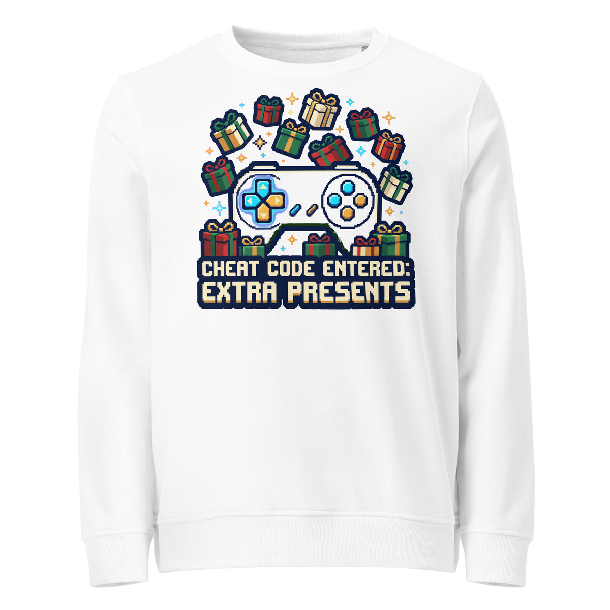 Cheat Code: Extra Presents Christmas Mid-Weight Sweatshirt - Ricki Robin