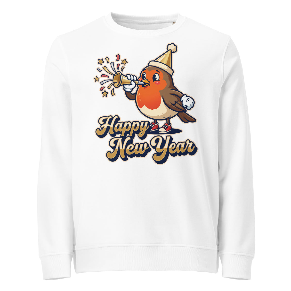 Happy New Year Robin Mid-Weight Sweatshirt - Ricki Robin