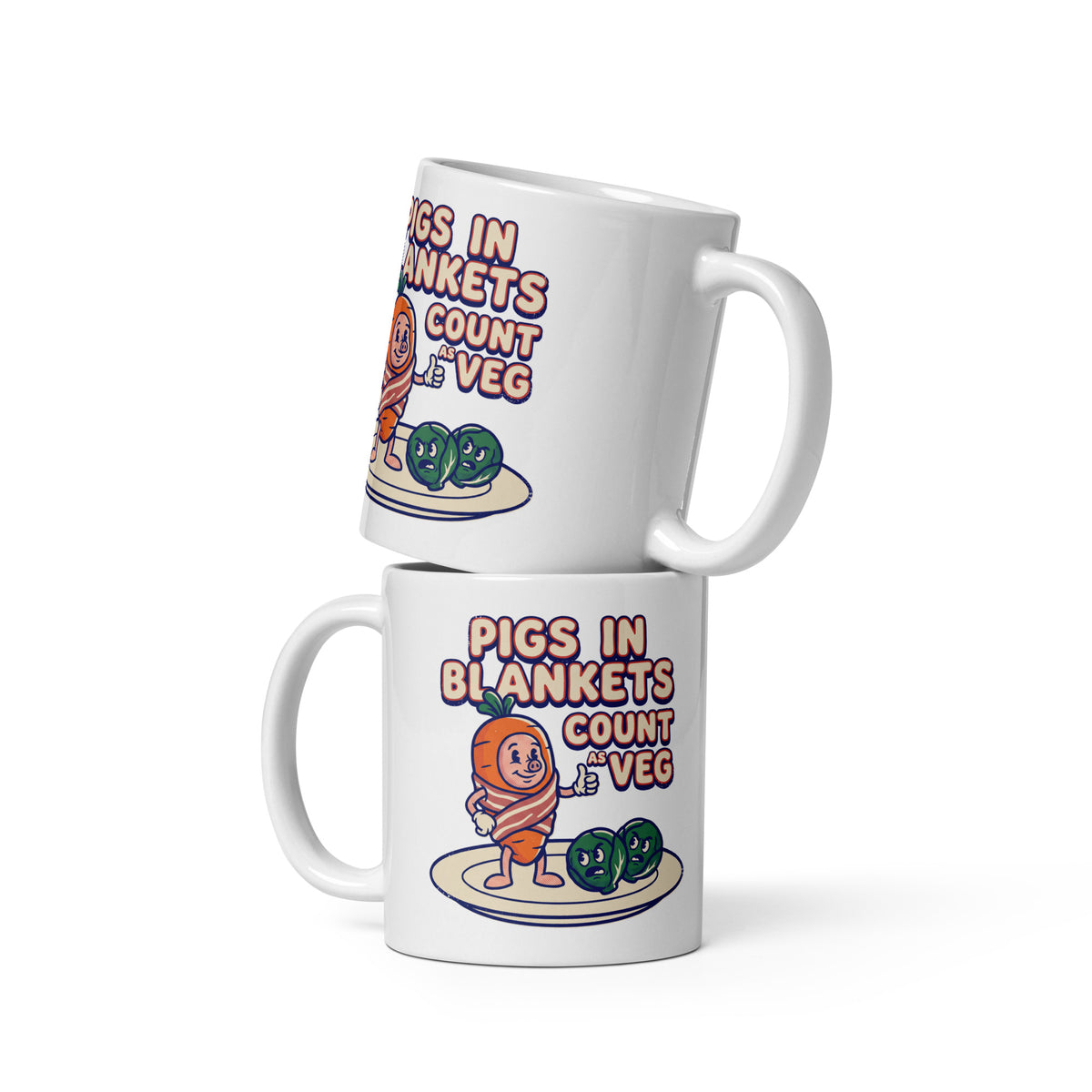 Pigs In Blankets Count As Veg Christmas mug, front view